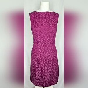 The Limited Modern Textured Geometric Design Purple Cocktail Sheath Dress Size10